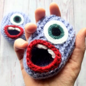 Wool Baby Monster Slippers