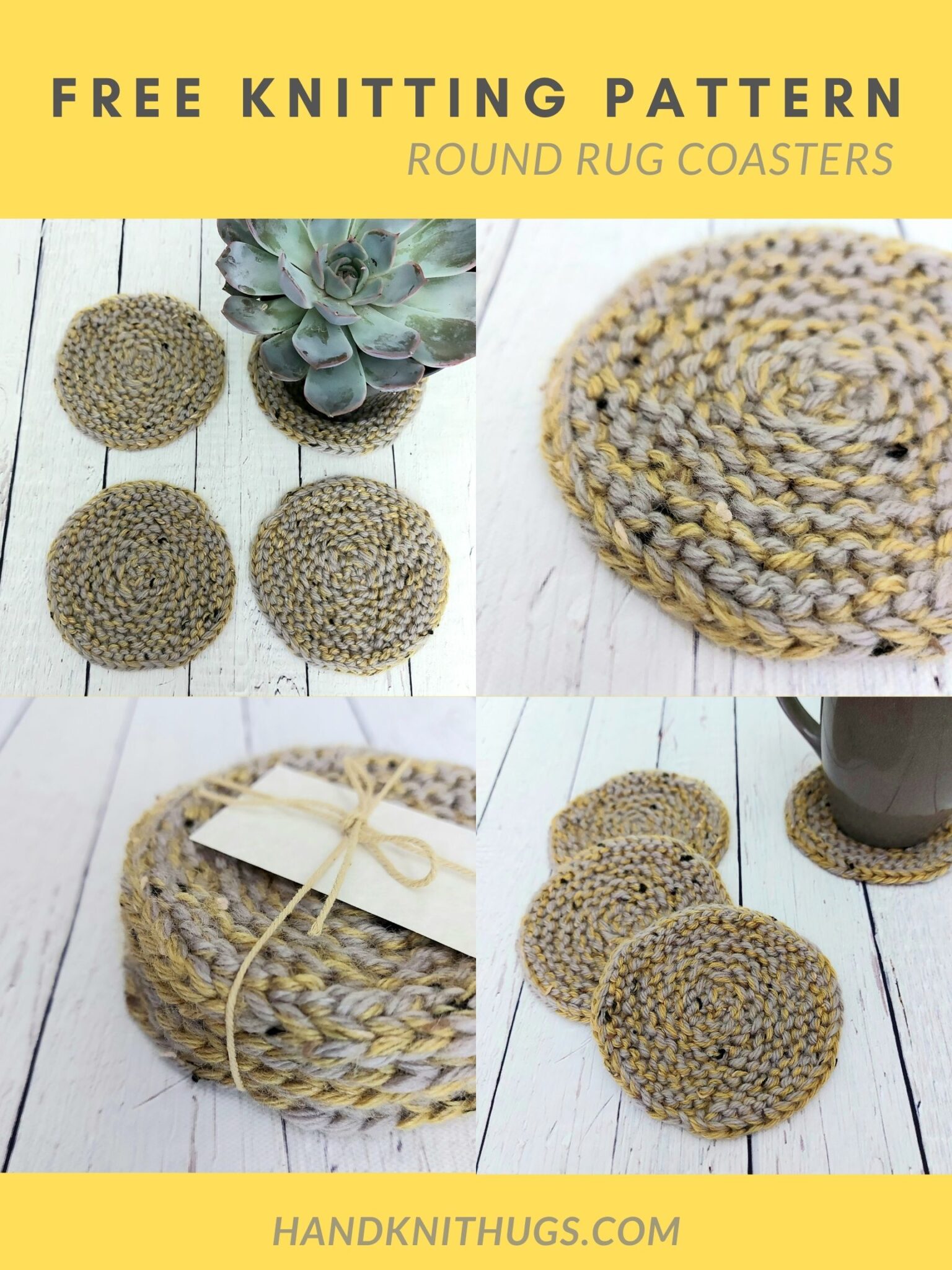 Round Rug Coasters Round Rug Coasters - Handknit Hugs