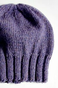 simple bulky slouch beanie flat view