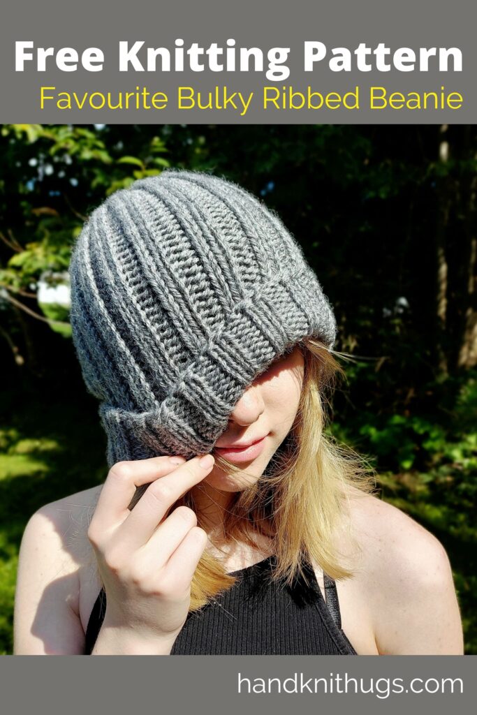 free knitting pattern | favourite bulky ribbed beanie by handknit hugs